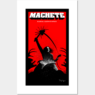 Machete Illegal Aliens in Space Posters and Art